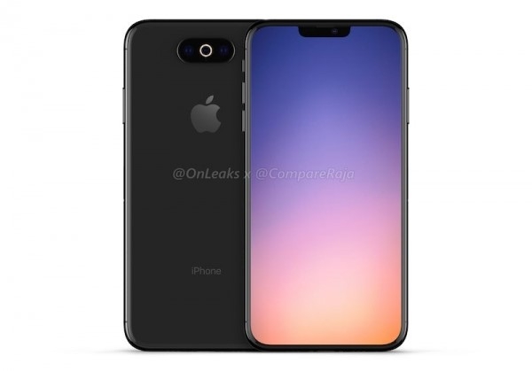 Rendering image of iPhone with triple lens